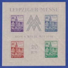 SBZ West-Sachsen 1946 Leipziger Messe Mi.-Nr. Block 5X postfrisch ** 