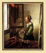 Jan Vermeer Briefleserin am offenen Fenster um 1657 LW alte Meister 14