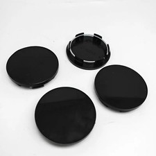 4X 50mm Schwarz Nabendeckel