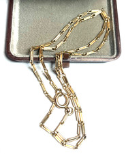 585 Gold 14 K Goldkette antik Collier L 48,5 cm  B 2 mm solide Juwelier Qualität