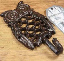 Garderobenhaken Eule Gusseisen