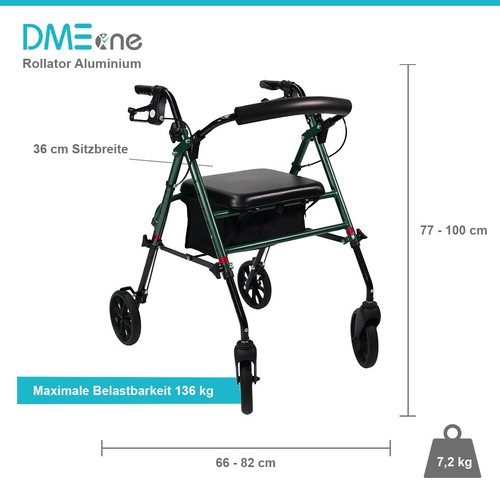 Rollator aluminium faltbar - aluminium,