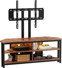 Dripex TV Standschrank mit LED Beleuchtung und TV-Halterung, Eckschrank TV-Schrank