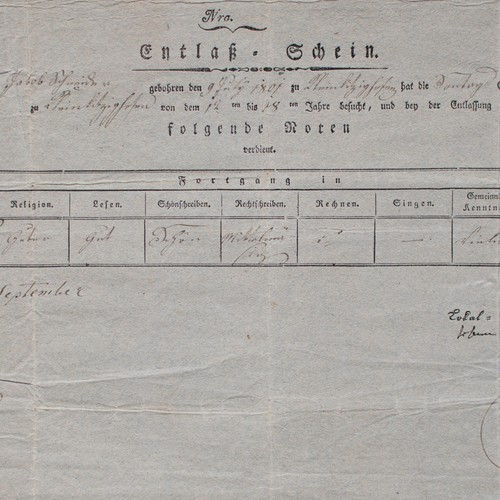 Entlaßschein abschluss - entlaßschein,