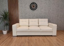Sofa aus weißem - , leder