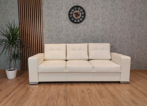 Sofa aus weißem - , leder