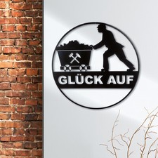 Gilde wandbild metall - wandbild, "glück