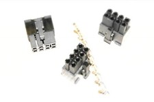 Molex 8 Pin PCIe Stecker Male GPU Strom - Schwarz 4,2mm, inkl. 8 vergoldete Pins