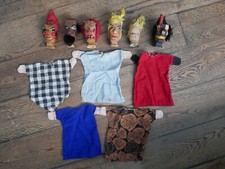 6 Vintage Handpuppen Köpfe