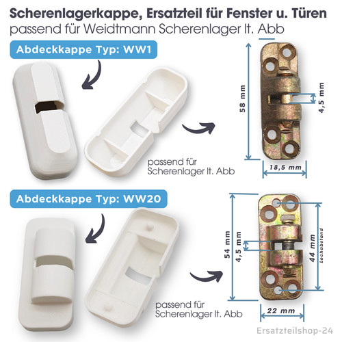 Abdeckkappen fenster - f.,
