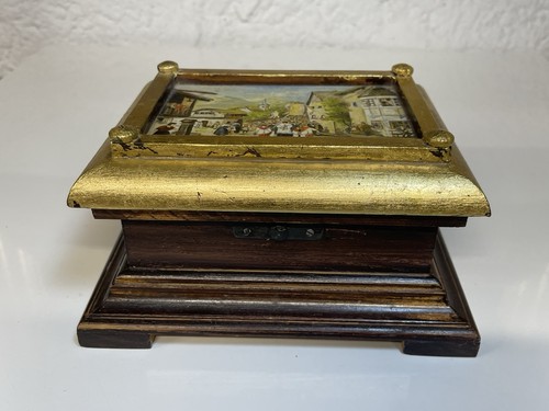 Alte holz schatulle - alte,
