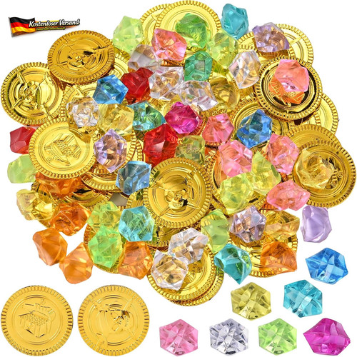 Piraten goldmünzen set - piraten, kinder
