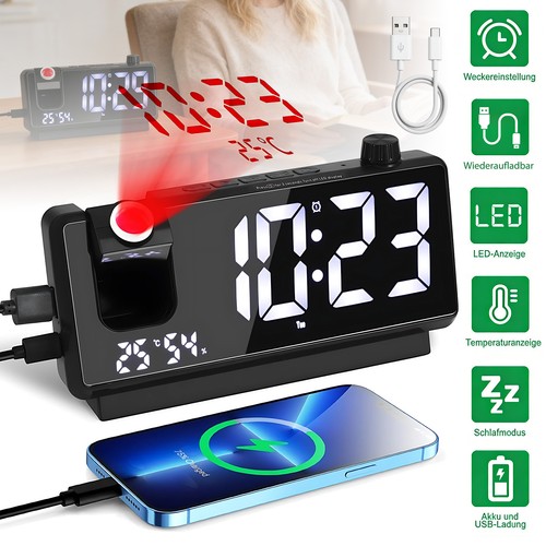 Led alarm wecker mit - led,