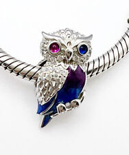 Magische Eule Charm Bead Vogel Tier Echt 925 Sterling Silber 💖