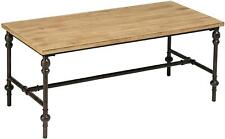 Couchtisch Sofatisch Wohnzimmertisch TRIBECA Holz massiv & Metall 110x55cm Tisch