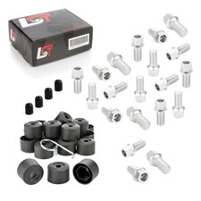 20x Radschrauben Set mit Kappen Kugelbund M14x1,5x27 für VW CORRADO 53I 88-95