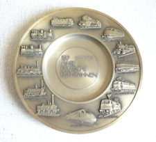Metallteller (Zinnlegierung?) - 150 Jahre Deutsche Eisenbahn - neuwertig