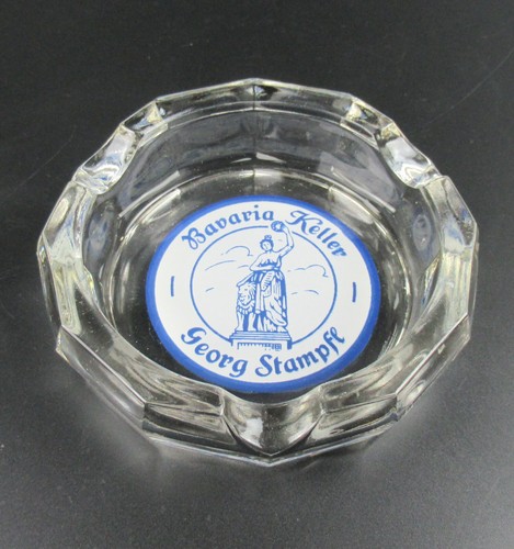 Old glass ashtray advertising - old,
