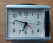 schöner Nostalgie Wecker  Uhr Marke elite , QUARTZ  Reisewecker silber