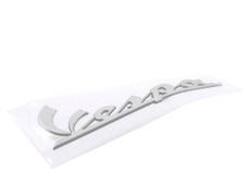 Aufkleber Schriftzug Vespa Chrom 100x33mm für Vespa GTS, GTV, LX Sprint Sticker