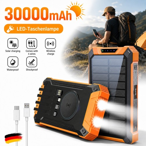 Kabellose solar powerbank mit - solar-powerbank,