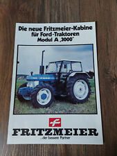 Original Prospekt Fritzmeier Kabine für Ford Traktoren Modul A 3000 Schlepper