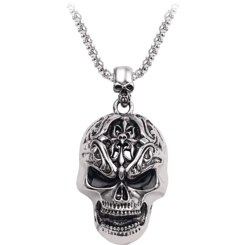 Totenkopf halskette edelstahl - totenkopf,