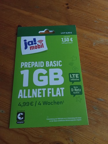Mobil prepaid simkarte - ja!,
