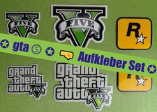 GTA V Logo ★ Sticker / Aufkleber ★ Grand Theft Auto 5 ★ Rockstar ★ Logo ★ Promo