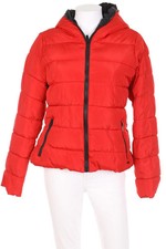 ZARA TRF wattierte Jacke Kapuze L rot