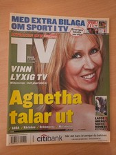 TV Magazin ABBA Agnetha Fältskog on cover 2004 rare full magazine Schweden