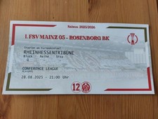 Fan Sammler Ticket UEFA Conf League 2025/26 1.FSV Mainz 05 Rosenborg Trondheim