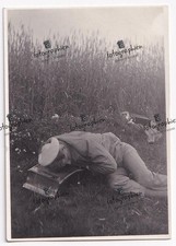 orginal Foto Mann Zieharmonika