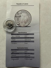 Fussball Europameister 2008 - Republic of Liberia- 1 Dollar 999er Silber Münze