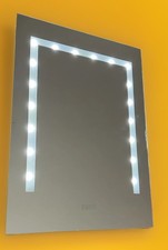 Badspiegel LED Spiegel Lichtspiegel Wandspiegel Höhe 70 cm x Breite 50 cm silber