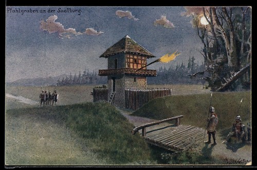 Künstler saalburg - künstler-ak,