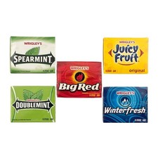 15er Wrigley's Doublemint, Big Red, Spearmint, Juicy Fruit, Winterfresh Kaugummi