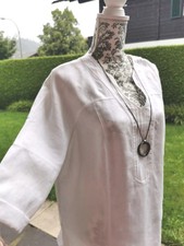Franco Callegari Tunika Bluse Leinen Gr. 44 NEU 