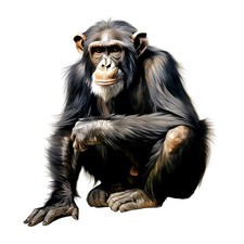 8x sticker chimpanzee car