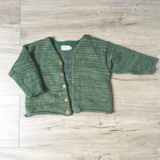 Flomax Wolljacke Cardigan Schurwolle 104 110 4J 5J Strickjacke Jacket Mantel