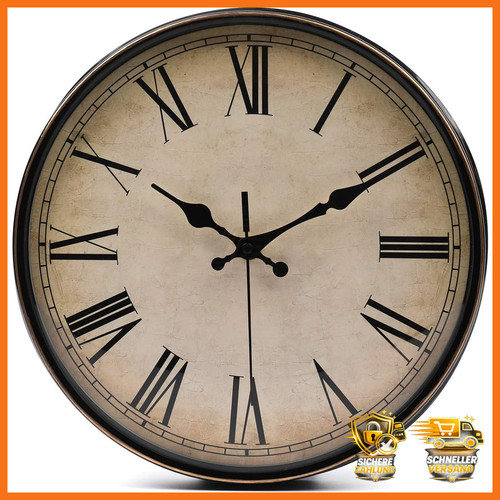Wanduhr vintage geräuscharm - wanduhr,