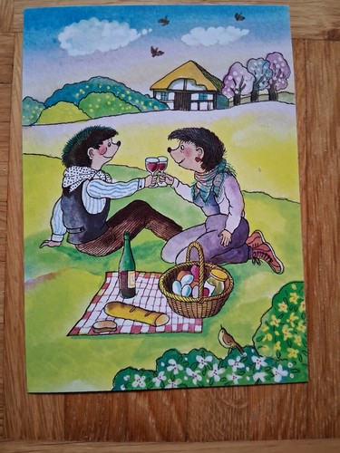 Motivkarte postkarte igel - postkarte,
