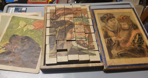Uraltes holz mosaik puzzle - mosaik,,