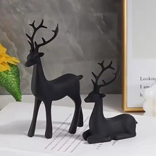 2 Stück Hirsch Mutter Rehkitz Figuren Niedliche Kinderzimmer Deko Skulpturen