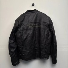 Harley Davidson Motorradjacke Leder Jacke Schwarz Top Zustand Gr. 3XL Racing