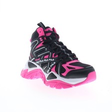 Fila Electrove 2 High Damen Schwarz Leder Sportschuh