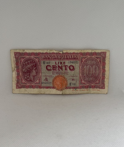 Banknote italien 100 lire - 100,