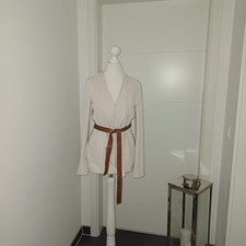 Neu Blazer-Jacke Zara S M 36 38 40 Cremeweiß wildleder jacke offener schnitt Top