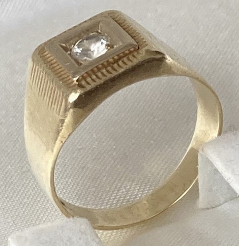 Herren gold ring 585 - gold, gebraucht