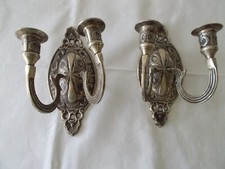 2x Historismus Kerzenhalter